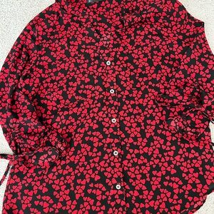 Heart Print Women's Top